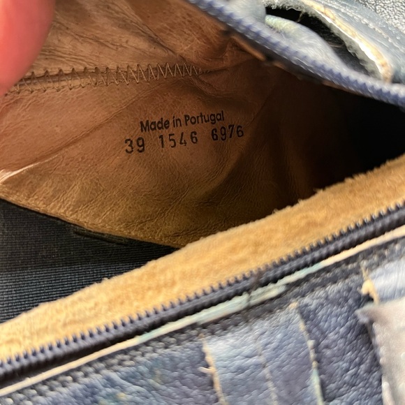 Dkode Navy/Teal Leather Boots with Silver Accents - Picture 13 of 16